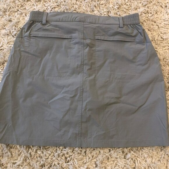 Libin Nylon Hiking Skort Sz XL Grey Comfort Waist Pockets Gorpcore Camping - Picture 4 of 8